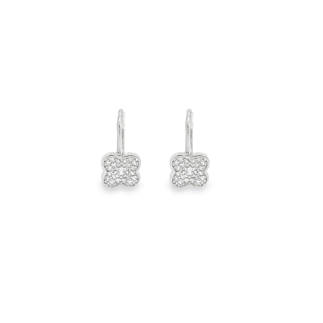 Clover Dazzle Drop Earrings
