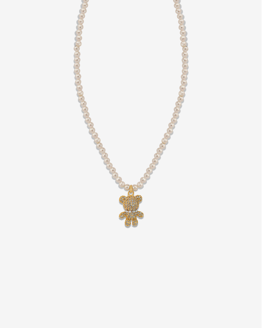 Pearly Teddy 18k Gold Plated Pearl Necklace