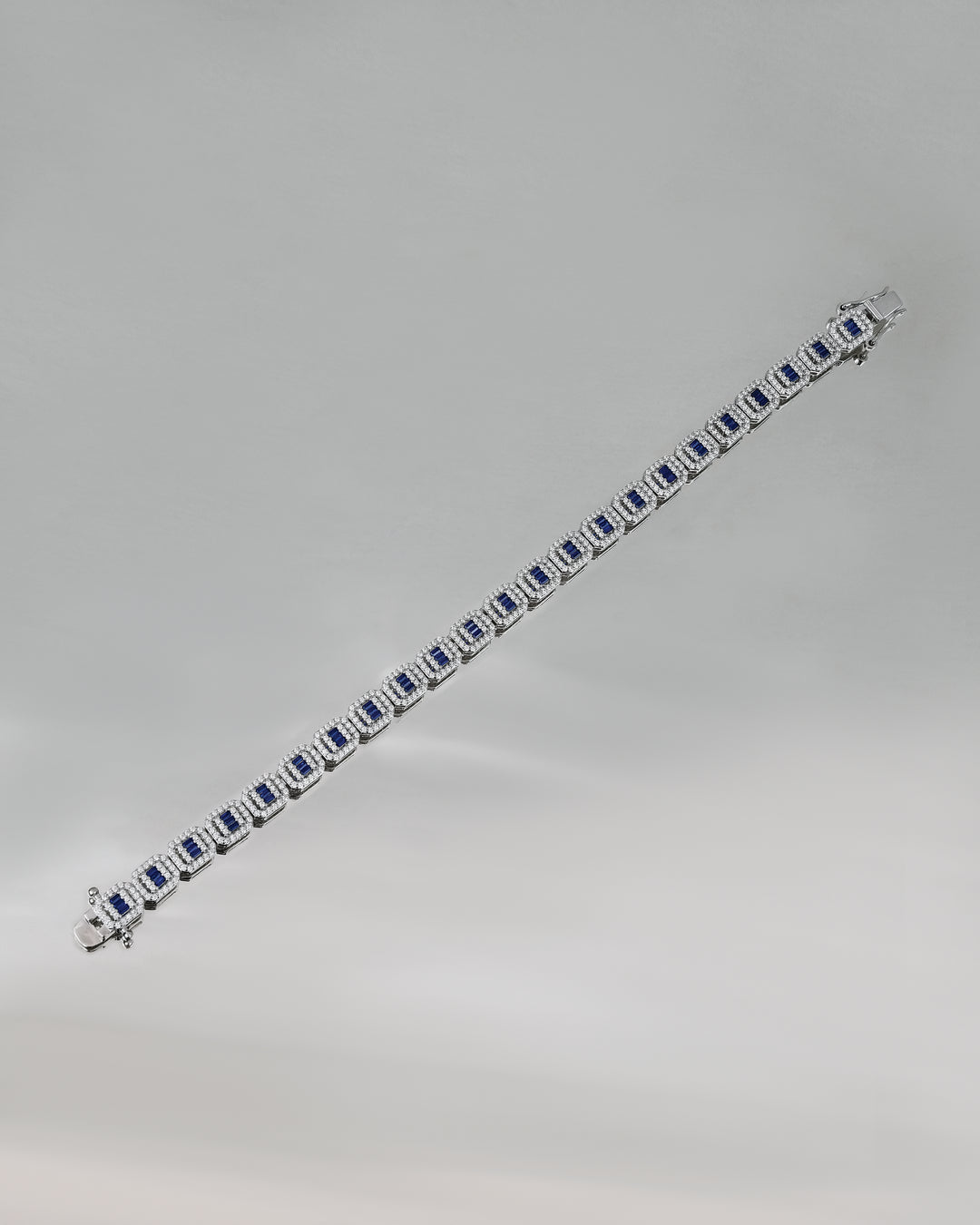 Sparkle Baguette Classic Sapphire Blue Bracelet