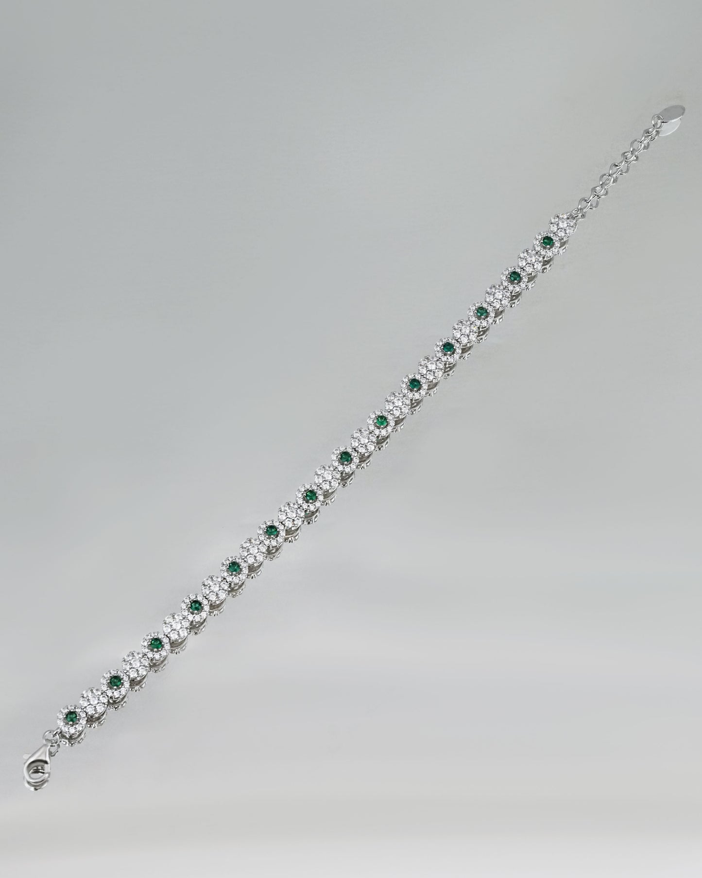 Sphere Dazzle Classic White & Green Bracelet