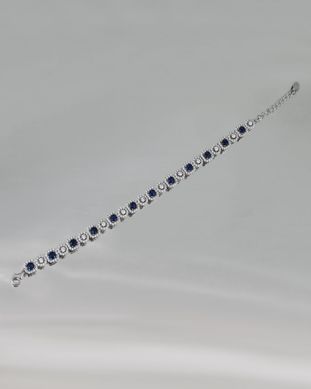 Sphere Baguette Sparkle Classic White & Blue Bracelet