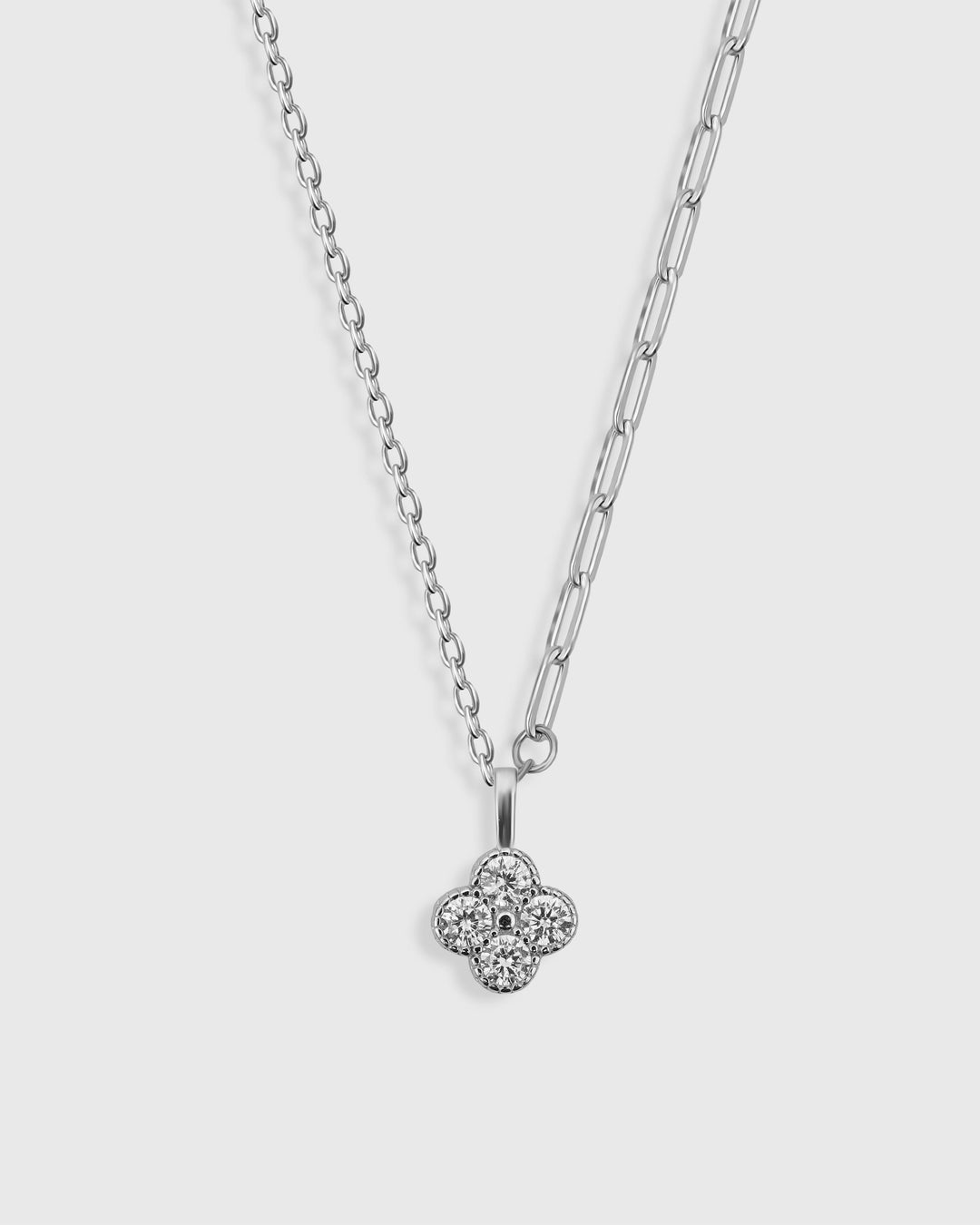 Silver Royal Clover Necklace