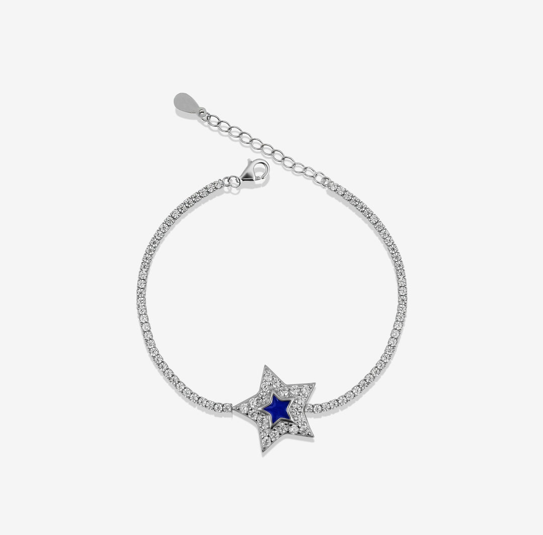 Blue Star Tennis Bracelet