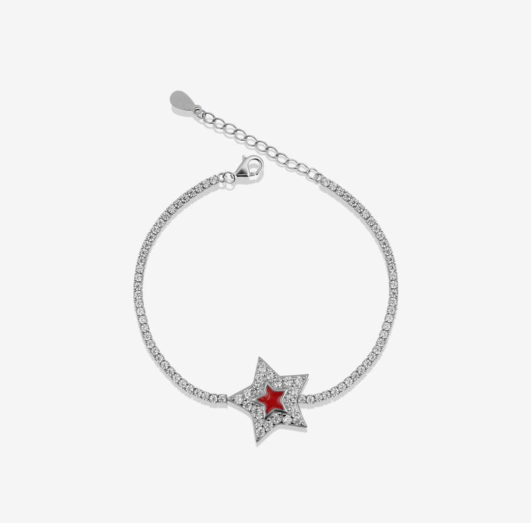 Red Star Tennis Bracelet