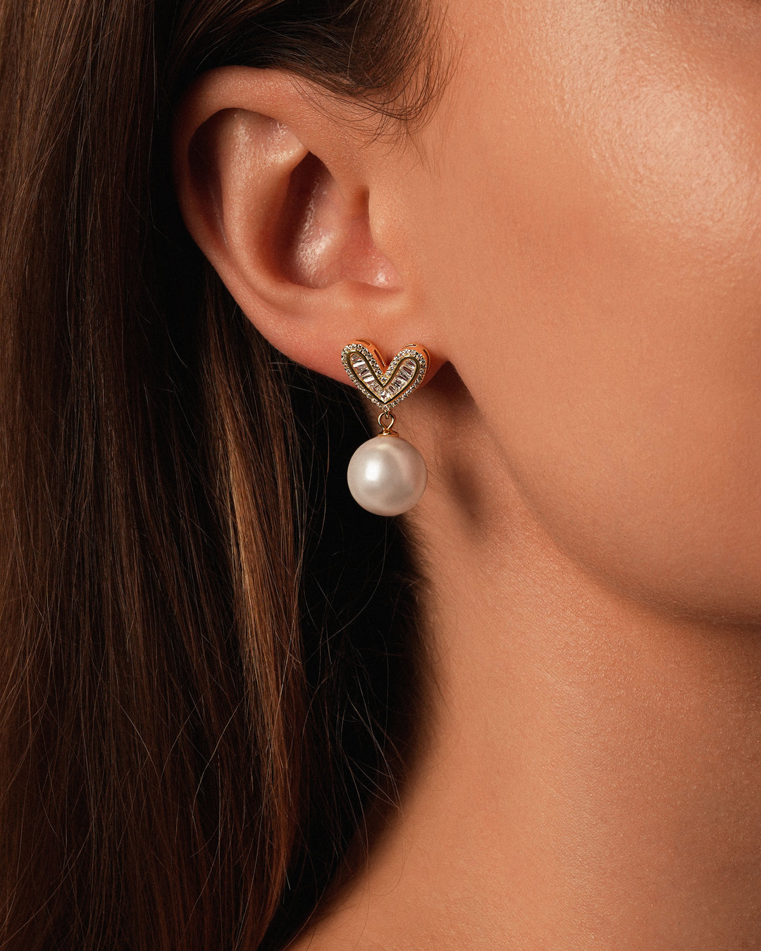 Heart & Pearl Earring