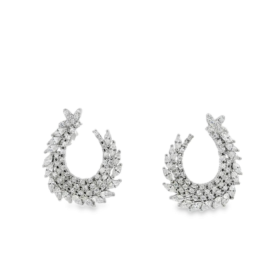 Swan Wings Dazzle Earrings