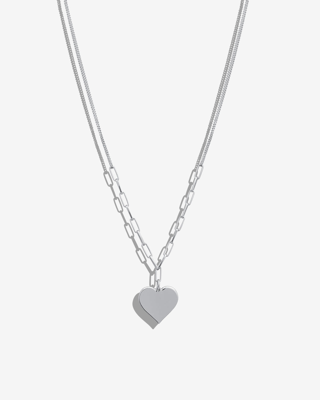 Heart Medal Chain Necklace (Engraving Necklace)