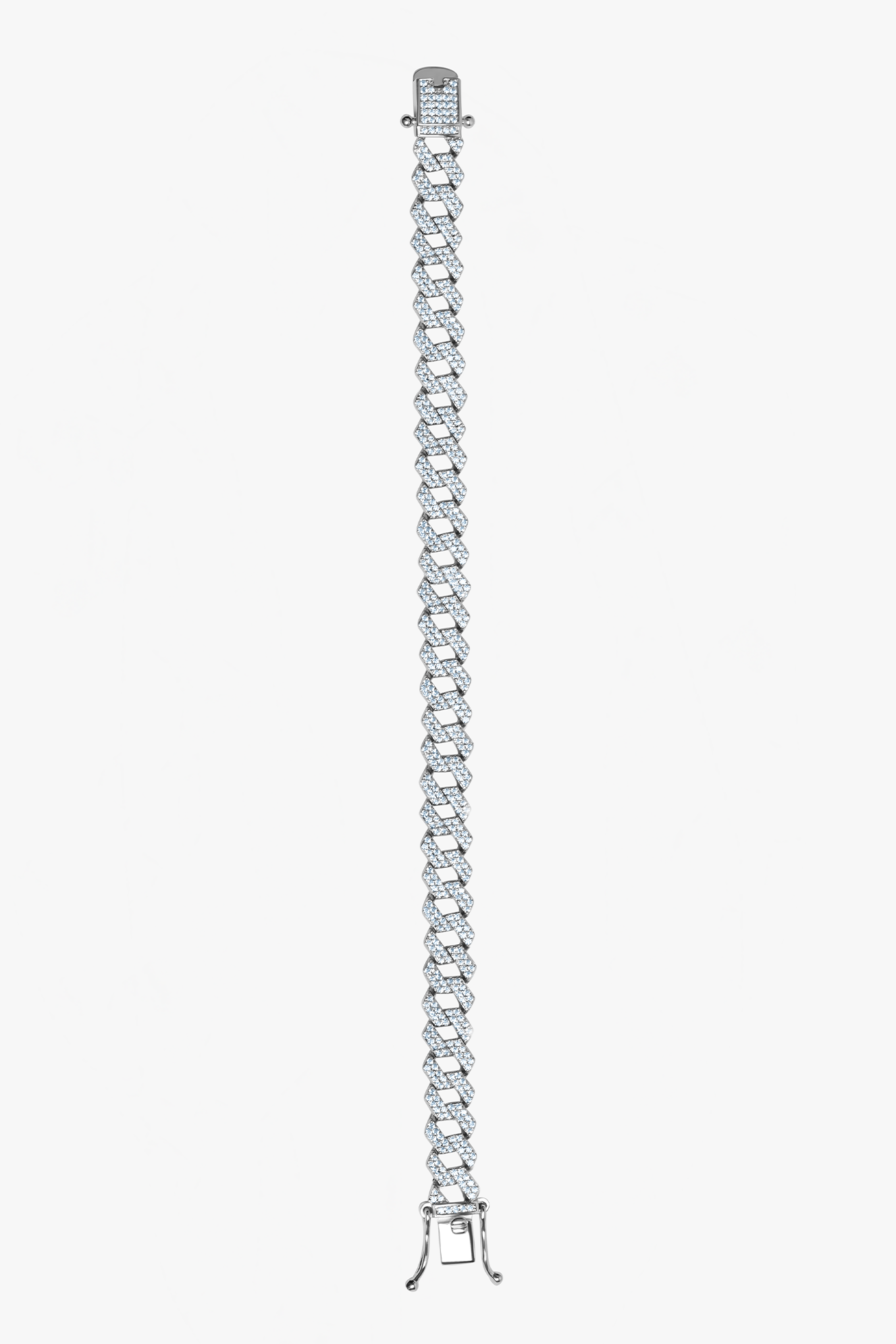 Iced Slanted Cuban Bracelet