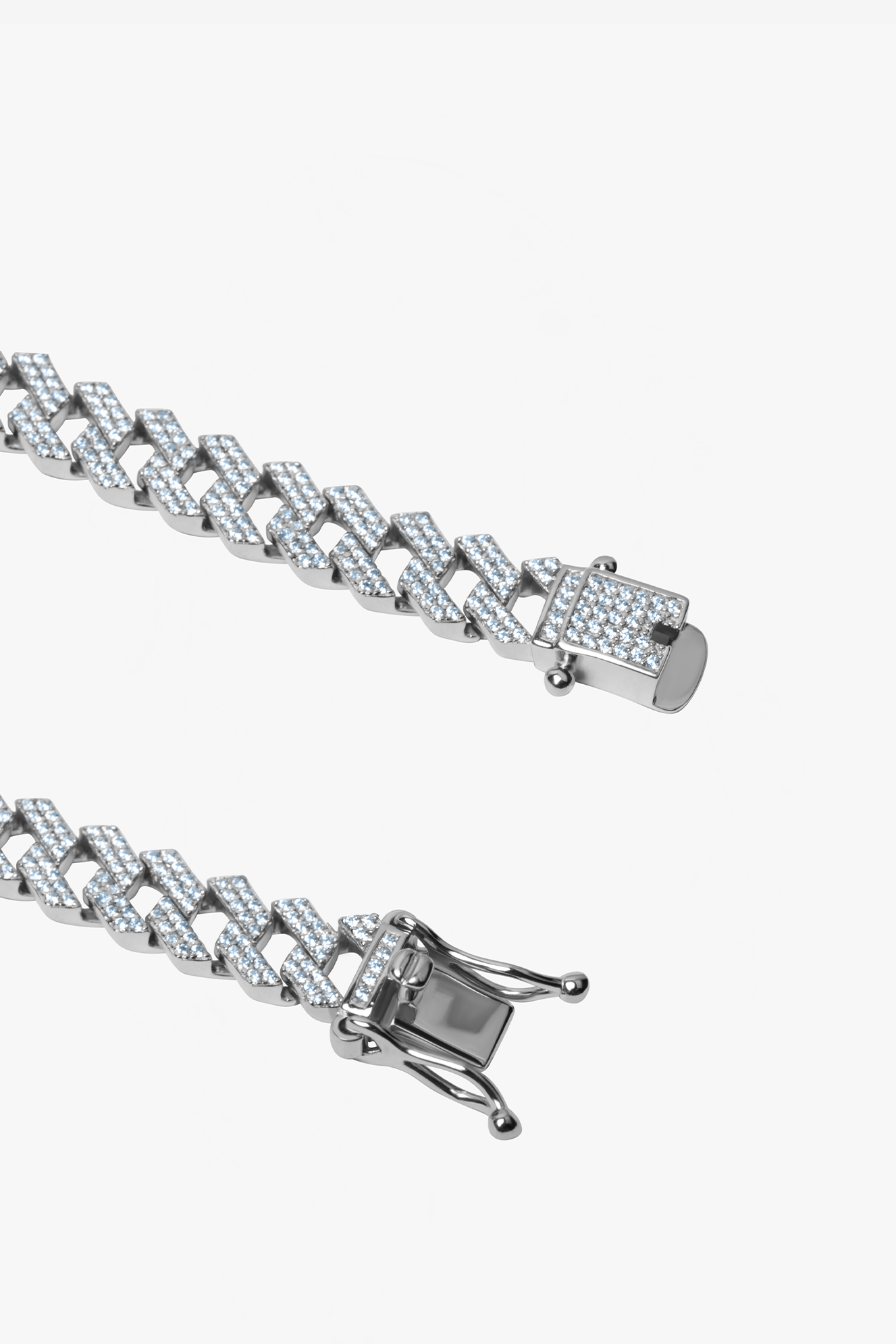 Iced Slanted Cuban Bracelet