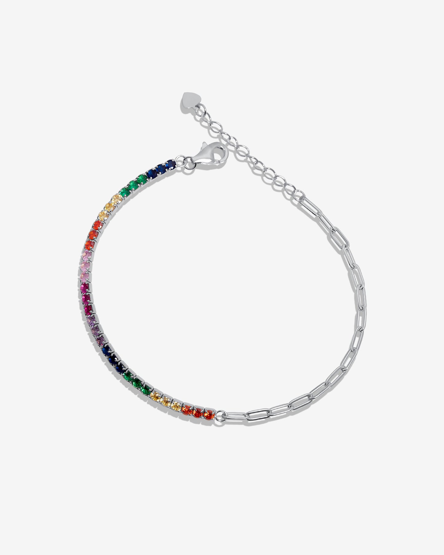 Rainbow Tennis Shackles Bracelet