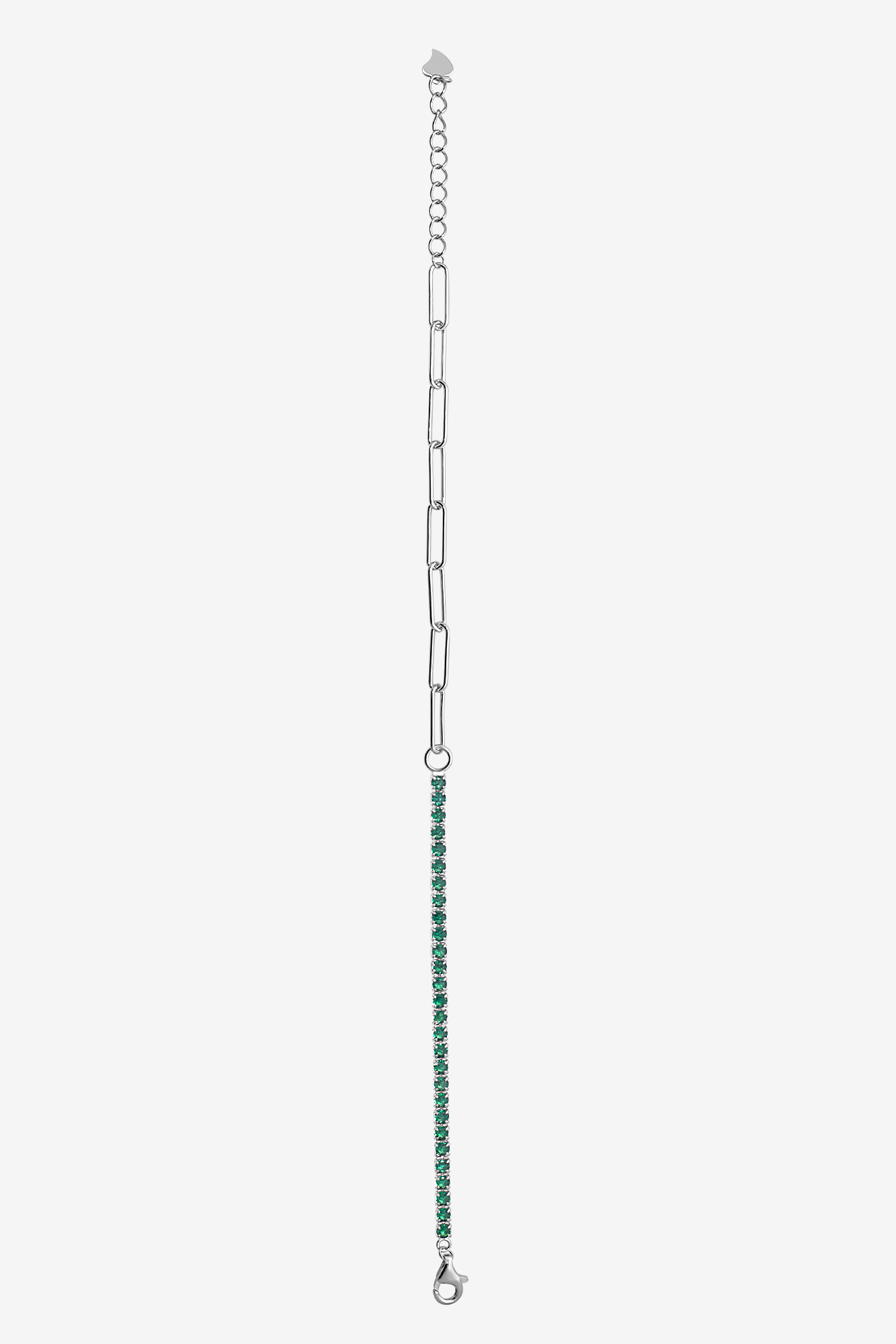 Emerald Green Tennis Shackles Bracelet
