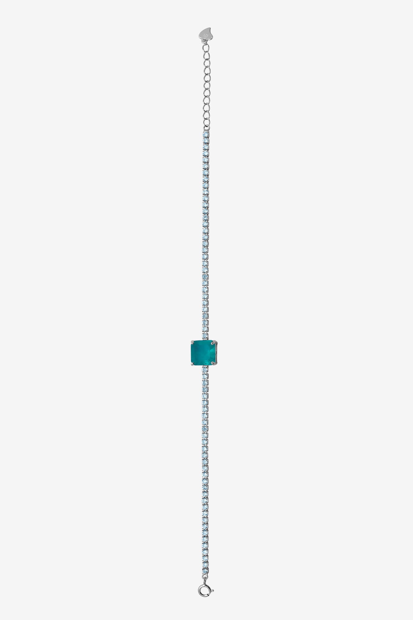 Green Box Tennis Bracelet