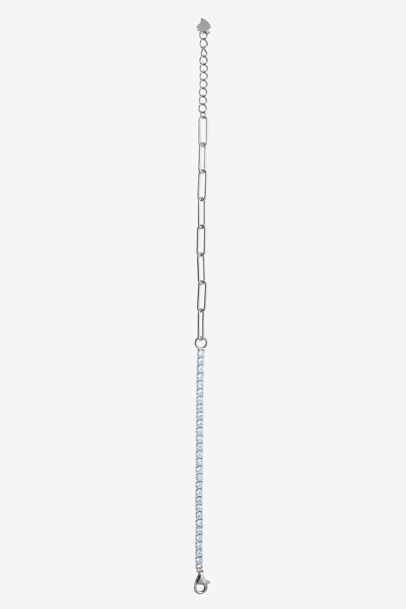 White Zirconia Tennis Shackles Bracelet