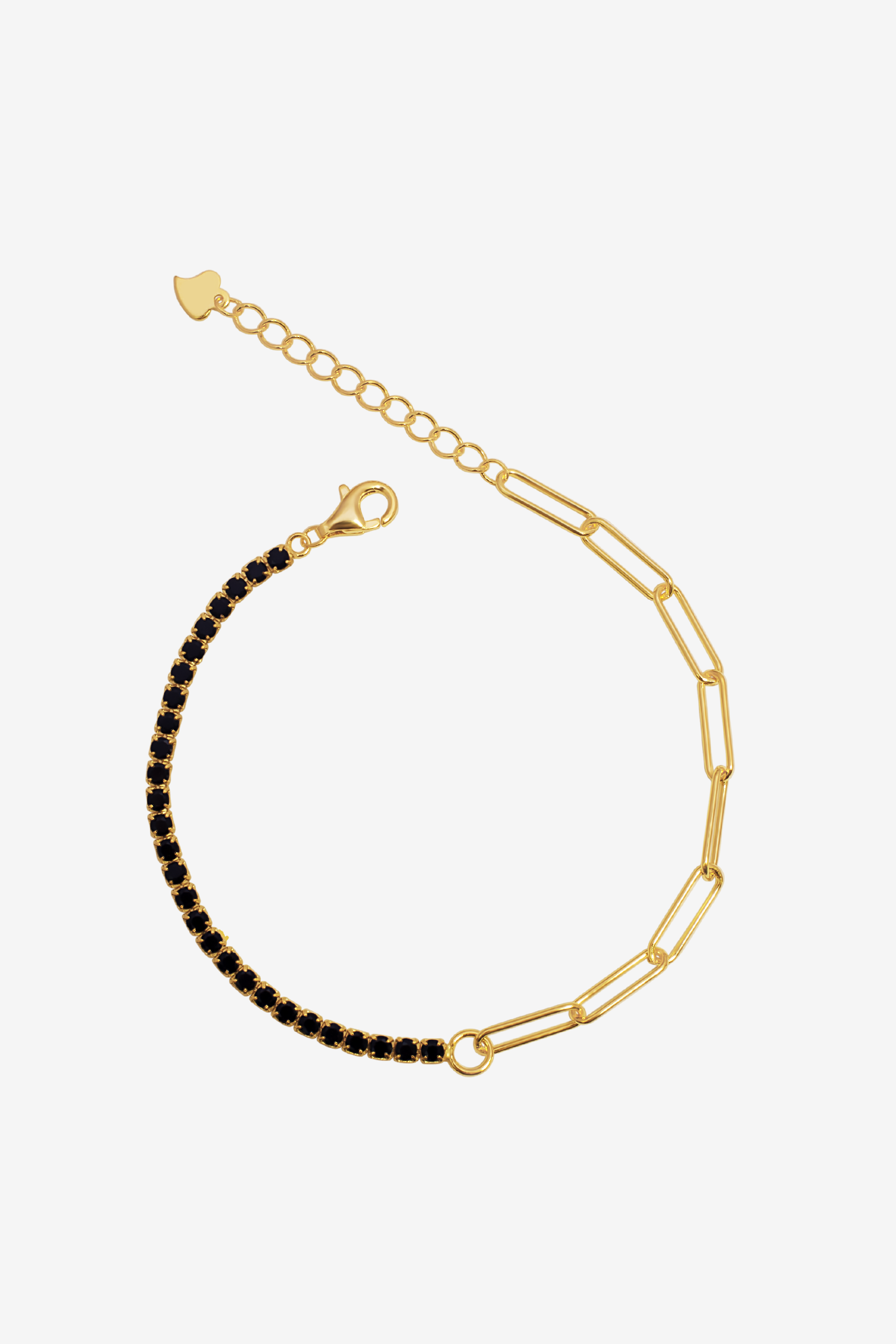 Black Onyx Tennis Shackles Bracelet