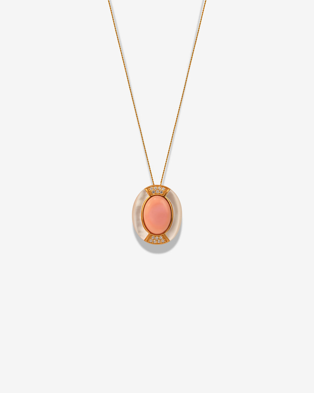 Royal Mother Pearl & Coral Gemstone Necklace
