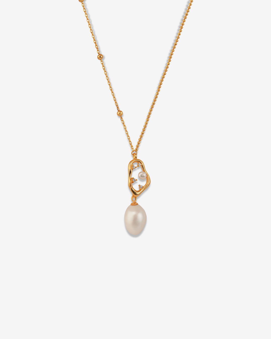 Pearls In The Stars 18K Gold Plated Necklace