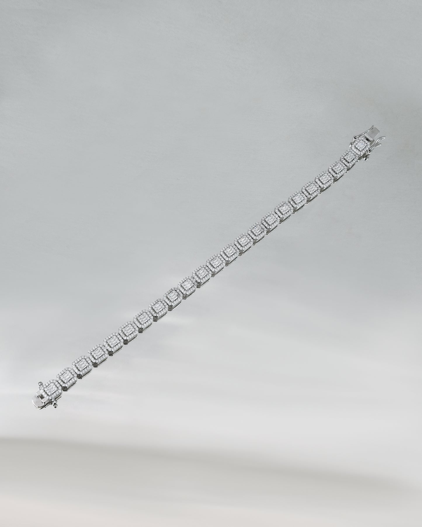 Sparkle Baguette Classic White Bracelet
