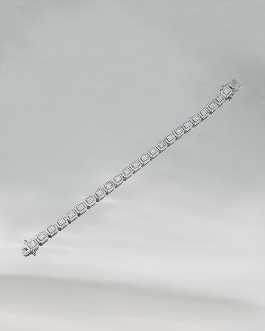Sparkle Baguette Classic White Bracelet