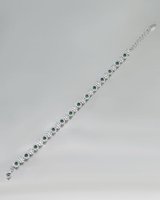 Sphere Dazzle Classic White & Green Bracelet