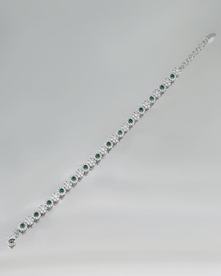Sphere Dazzle Classic White & Green Bracelet