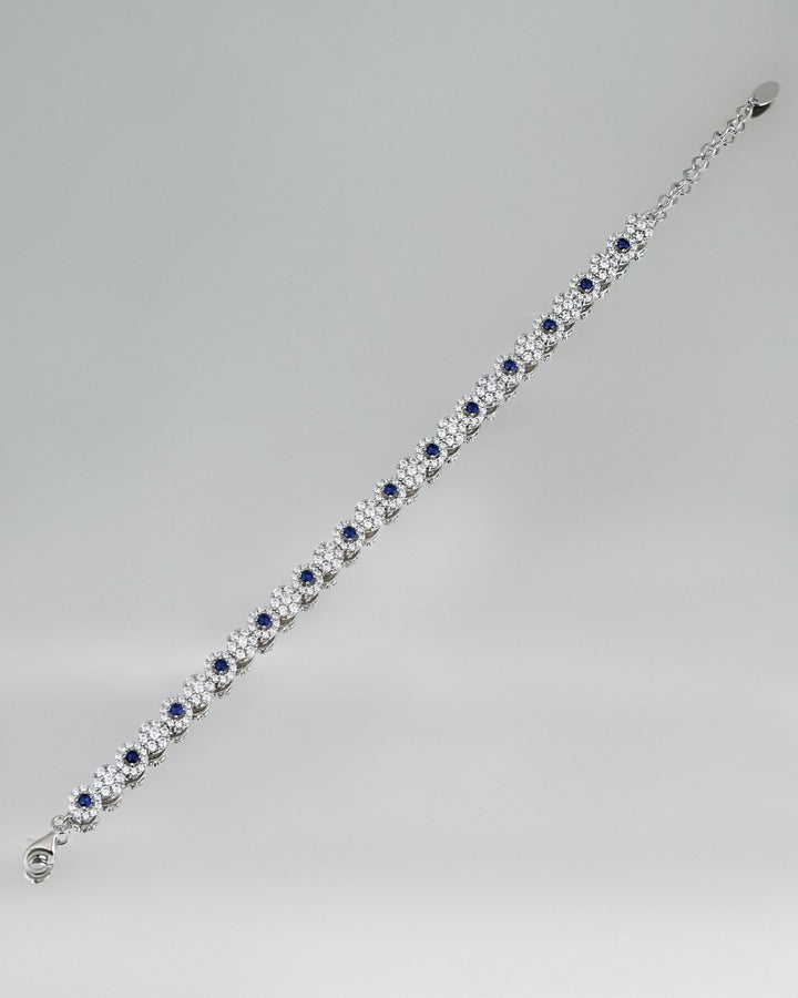 Sphere Dazzle Classic White & Blue Bracelet