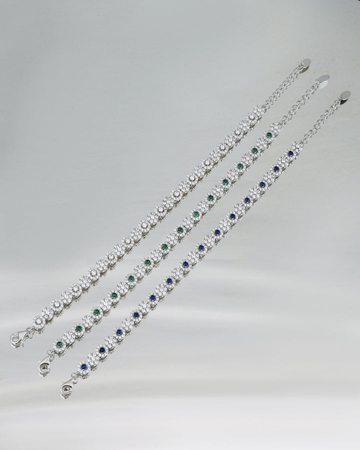 Sphere Dazzle Classic White & Green Bracelet