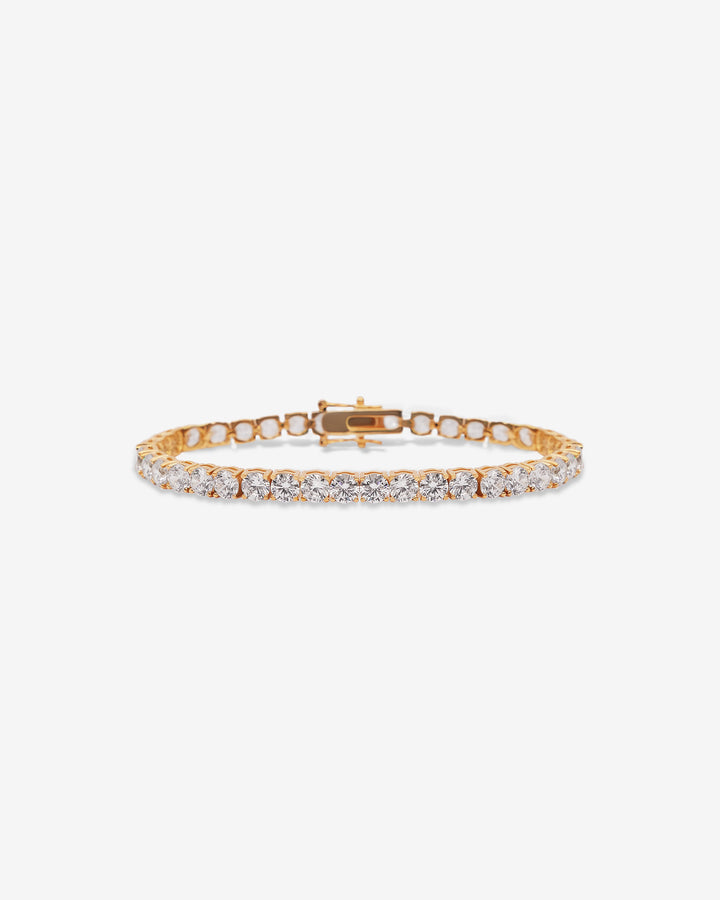 Fancy Signature Medium Gold Plated Tennis Bracelet