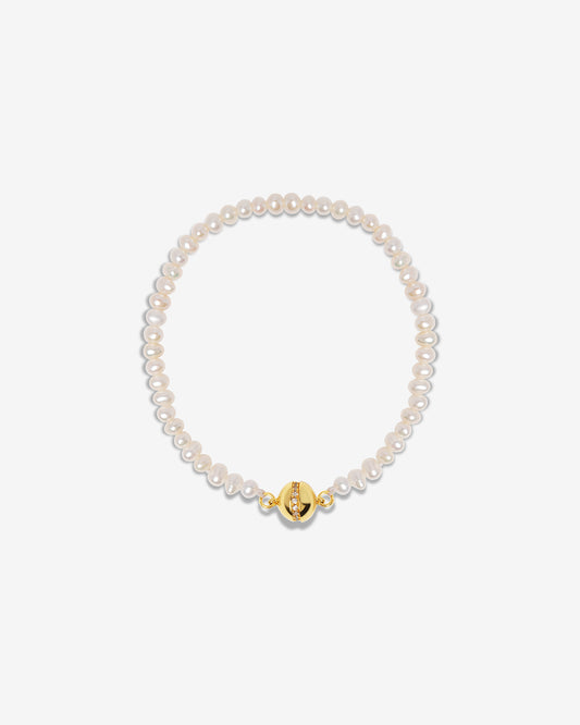 18K Gold Plated Sphere Pearl Bracelet