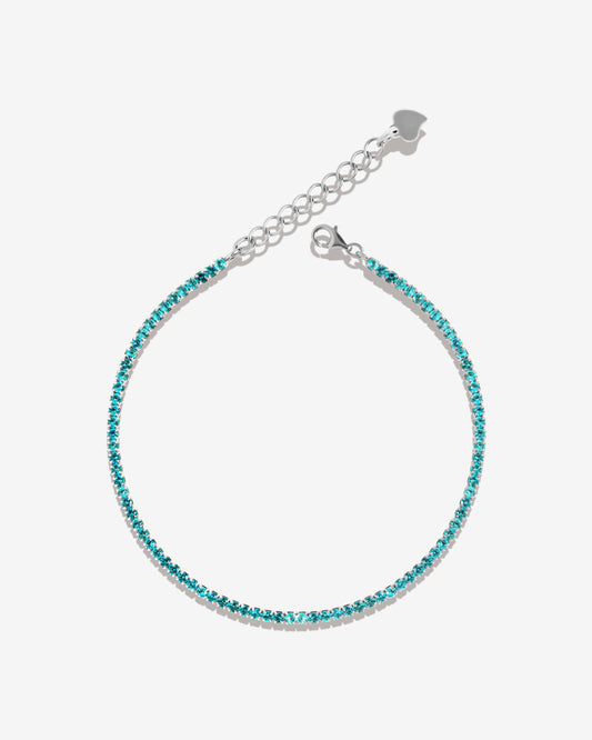 Baby Blue Zirconia Small Tennis Bracelet