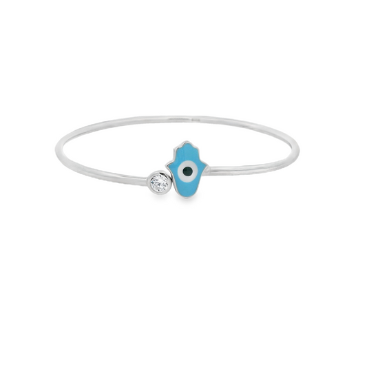 Hamsa Hand & Gem Bracelet