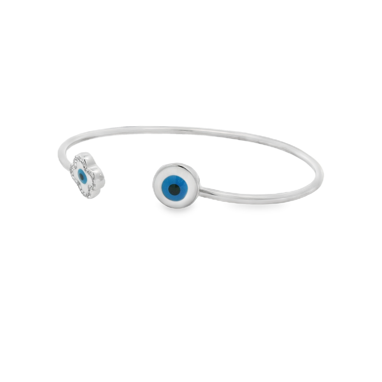 Evil Eye & Flower Fine Bracelet