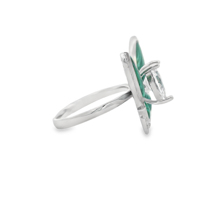 Malachite Dazzle Butterfly Big Ring