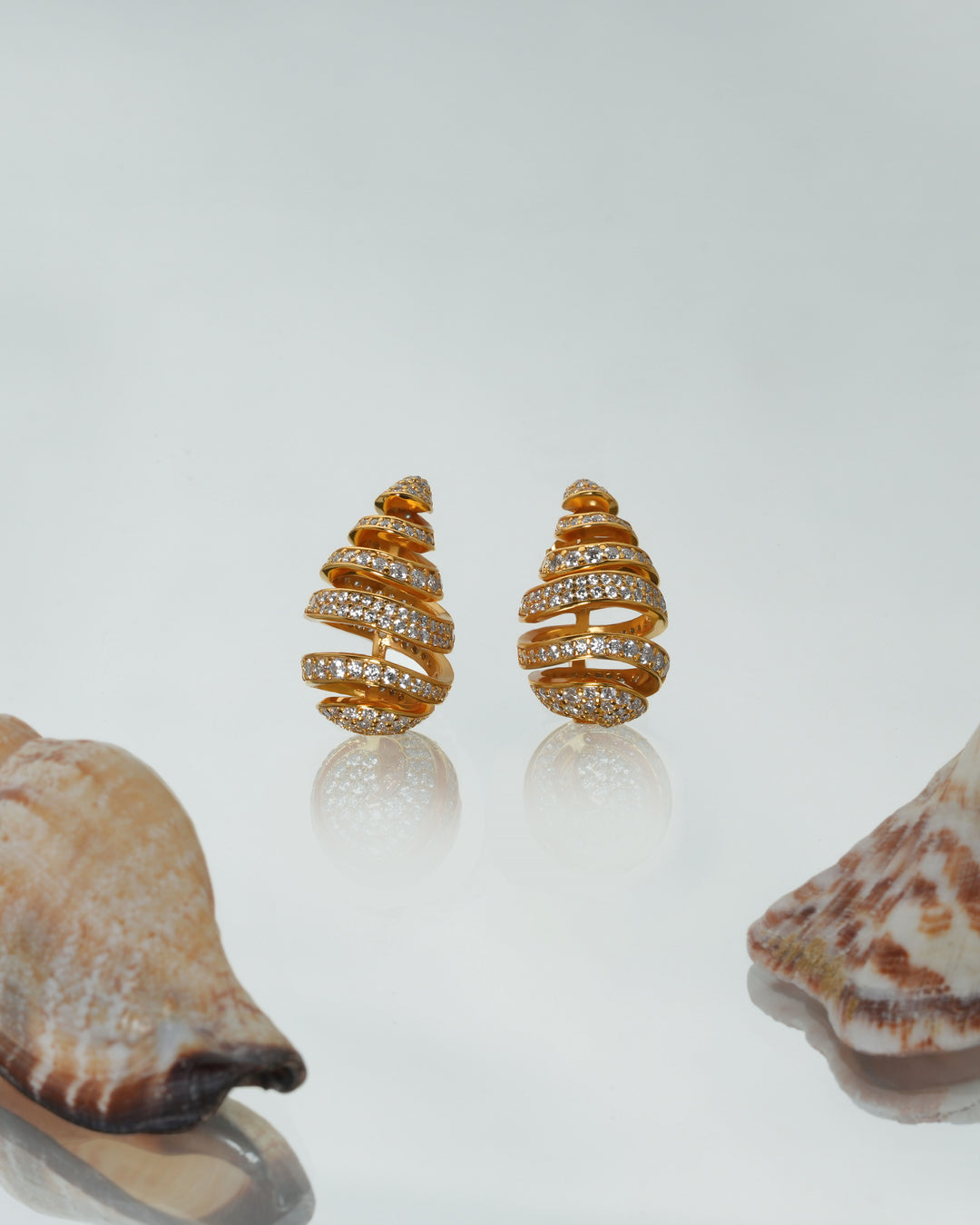 Crystal Golden Pear Earrings