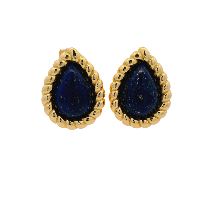 Lapis Lazuli Royal Tear 18K Gold Plated Earrings