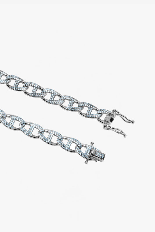 Twin Cuff Iced Cuban Bracelet