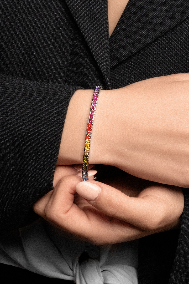 Rainbow Tennis Bracelet