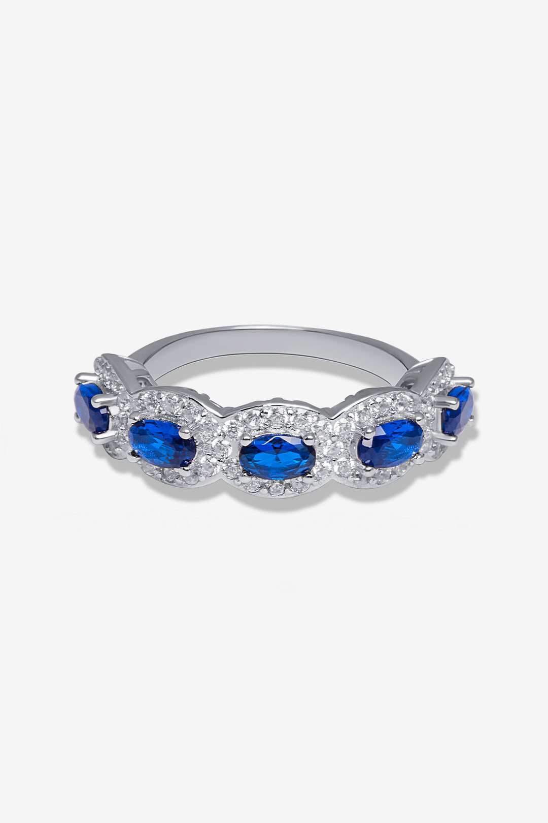 Blue Gem Dazzle Slim Ring