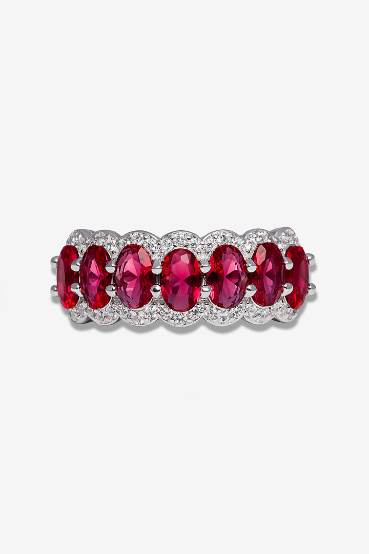 Signiture Red Gems Thick Ring