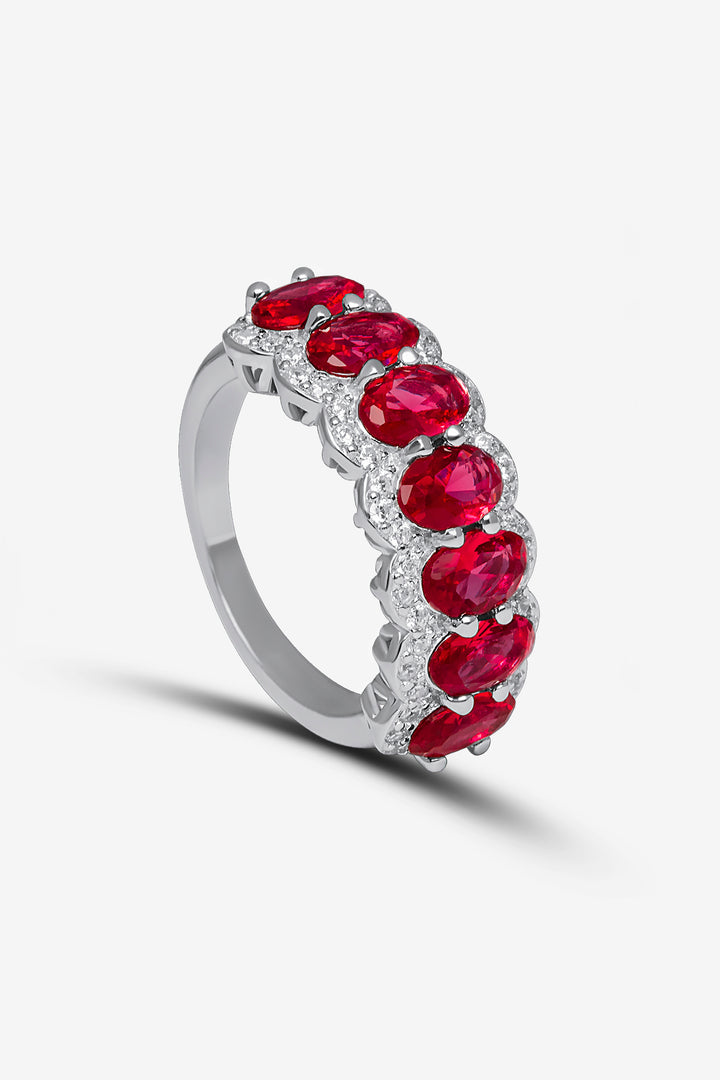Signiture Red Gems Thick Ring