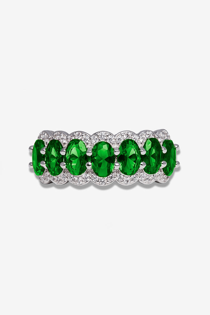 Signiture Green Gems Thick Ring