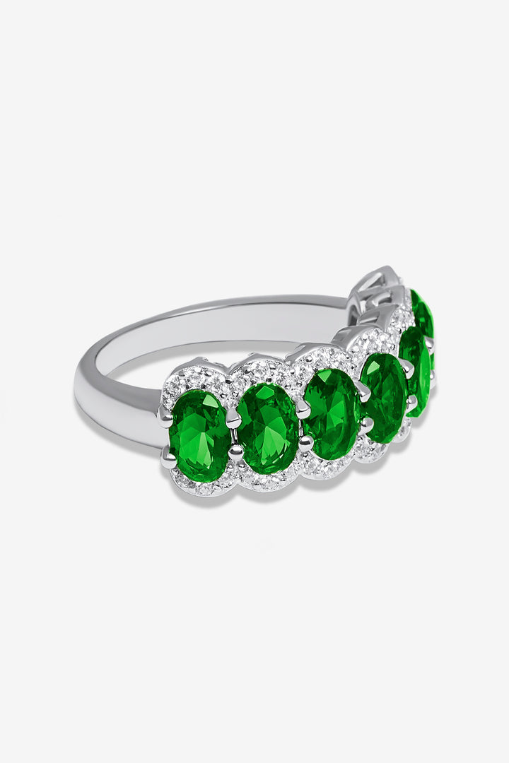 Signiture Green Gems Thick Ring