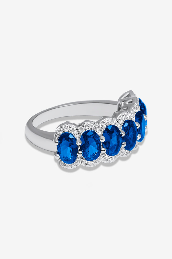 Signiture Blue Gems Thick Ring