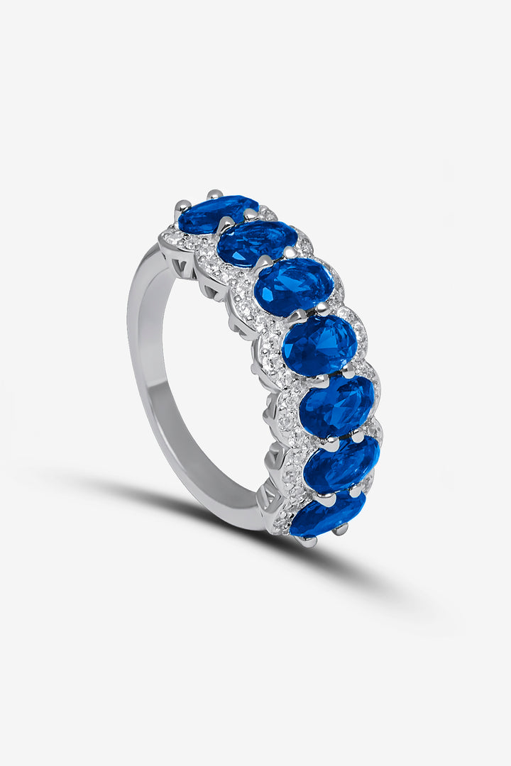 Signiture Blue Gems Thick Ring