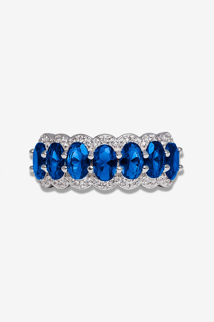 Signiture Blue Gems Thick Ring
