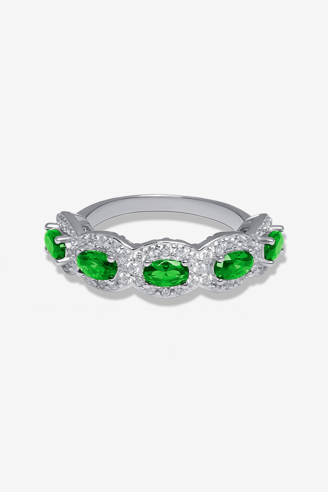 Green Gem Dazzle Slim Ring