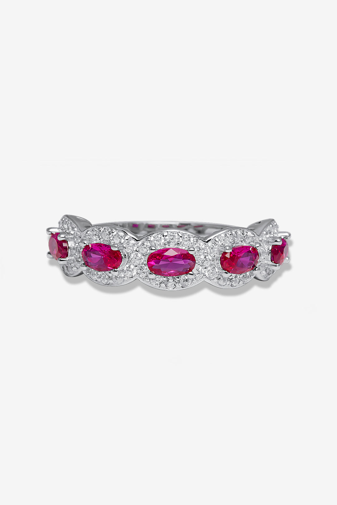 Red Gem Dazzle Slim Ring