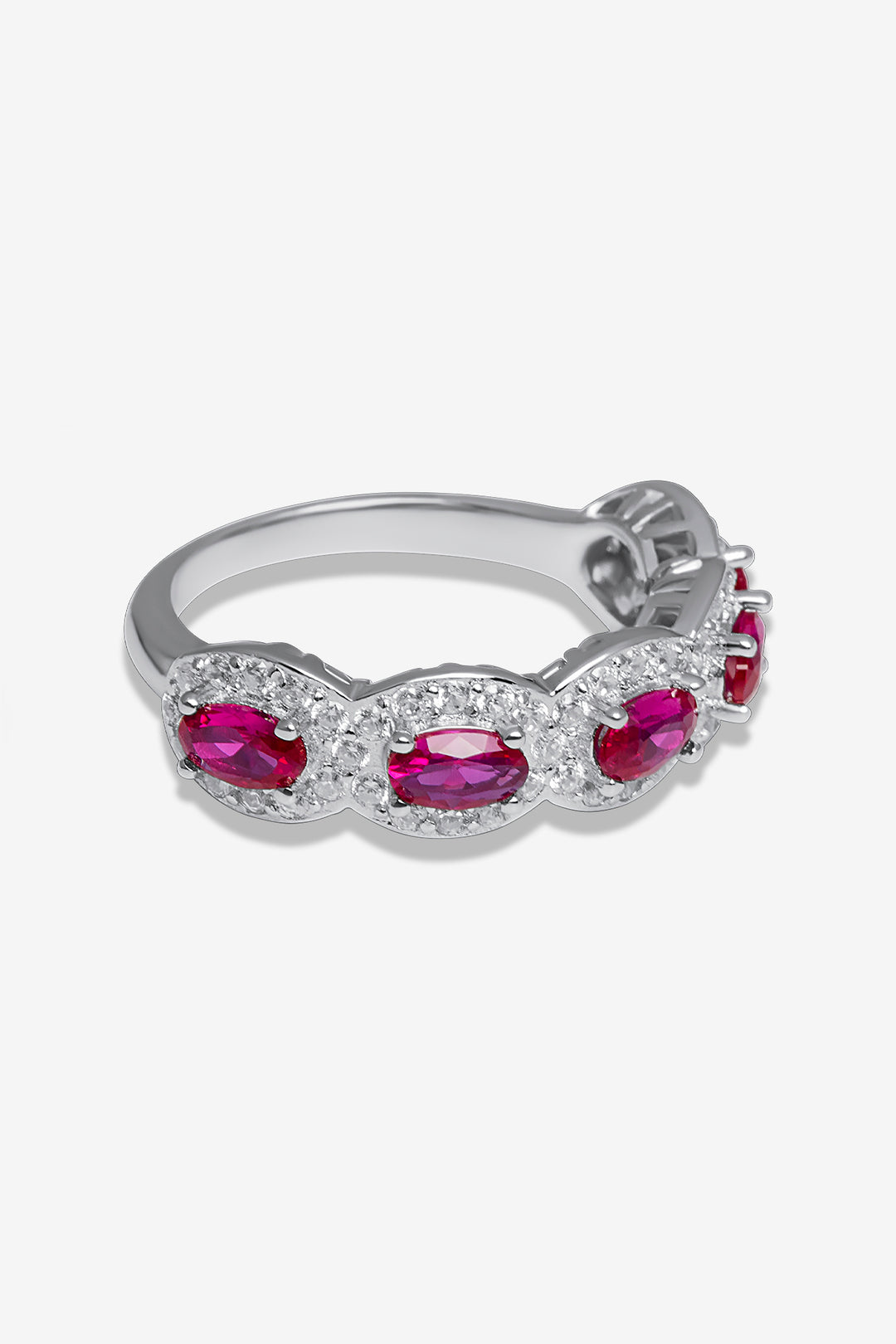 Red Gem Dazzle Slim Ring