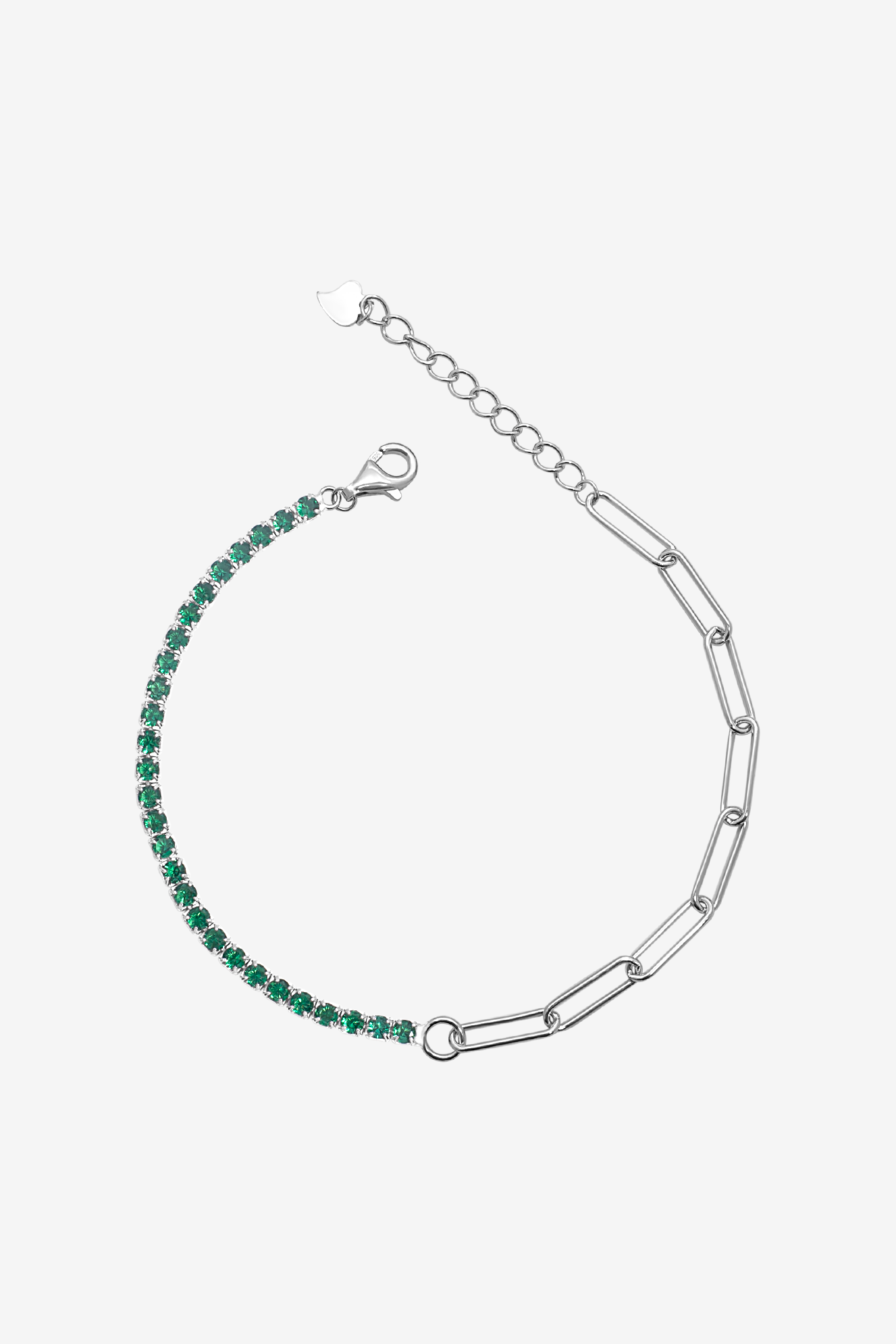 Emerald Green Tennis Shackles Bracelet