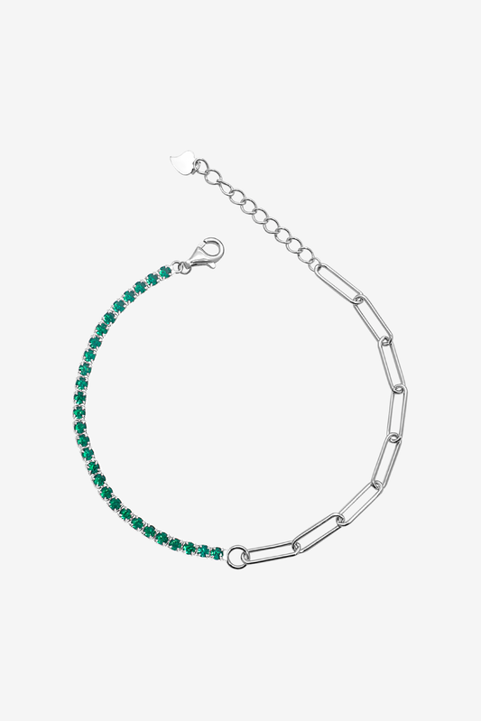 Emerald Green Tennis Shackles Bracelet