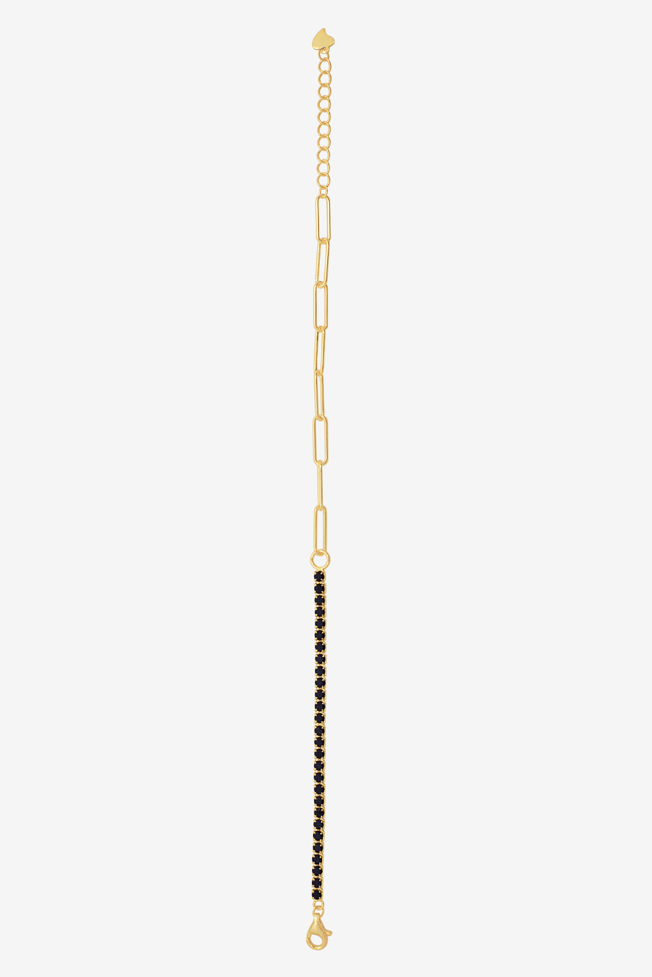 Black Onyx Tennis Shackles Bracelet